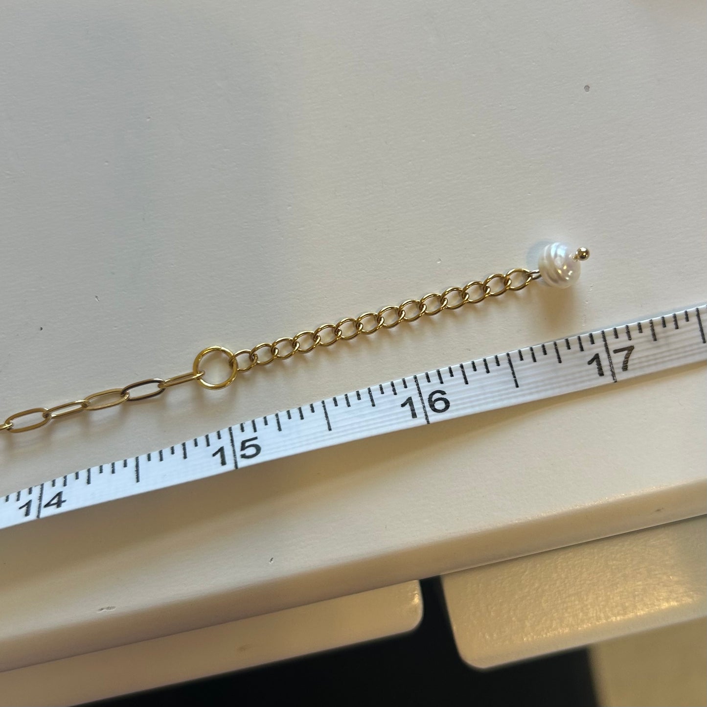 Baroque Fluid Form Pearl Bar Necklace