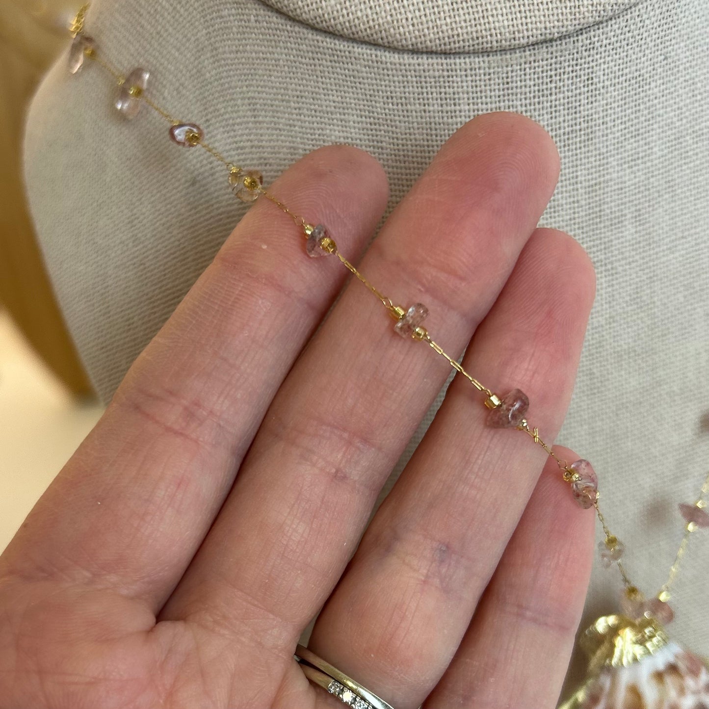Shell & Stone Beaded Necklace