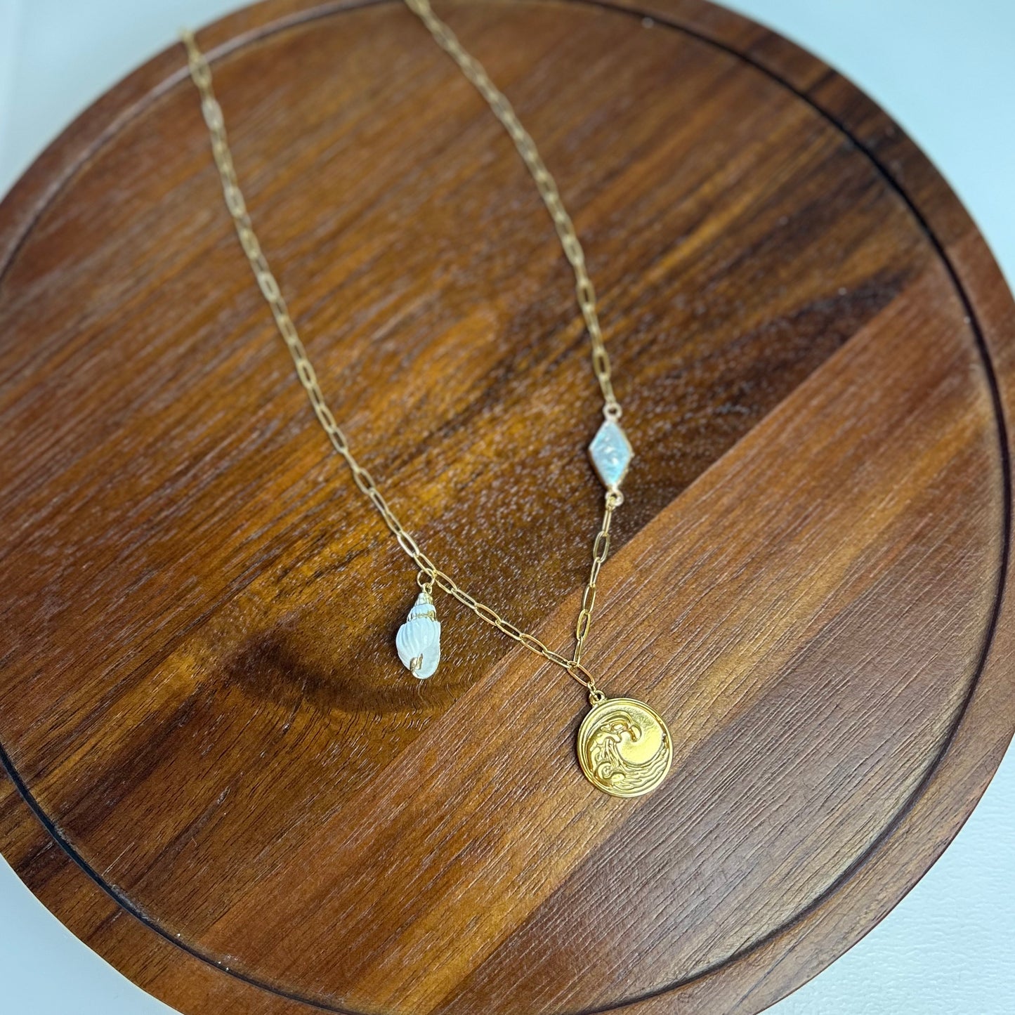 Sophisticated Surf Asymmetrical Charm Necklace