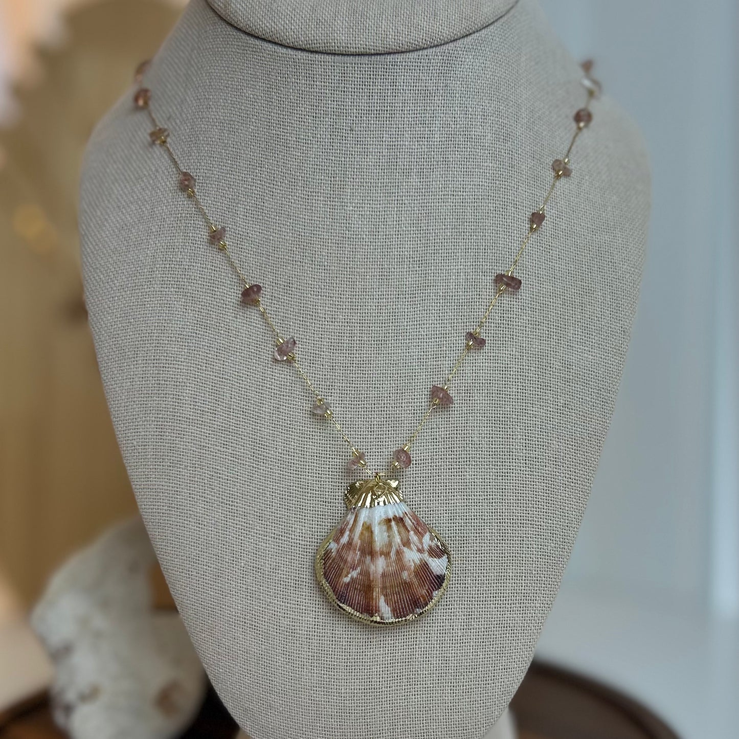 Shell & Stone Beaded Necklace