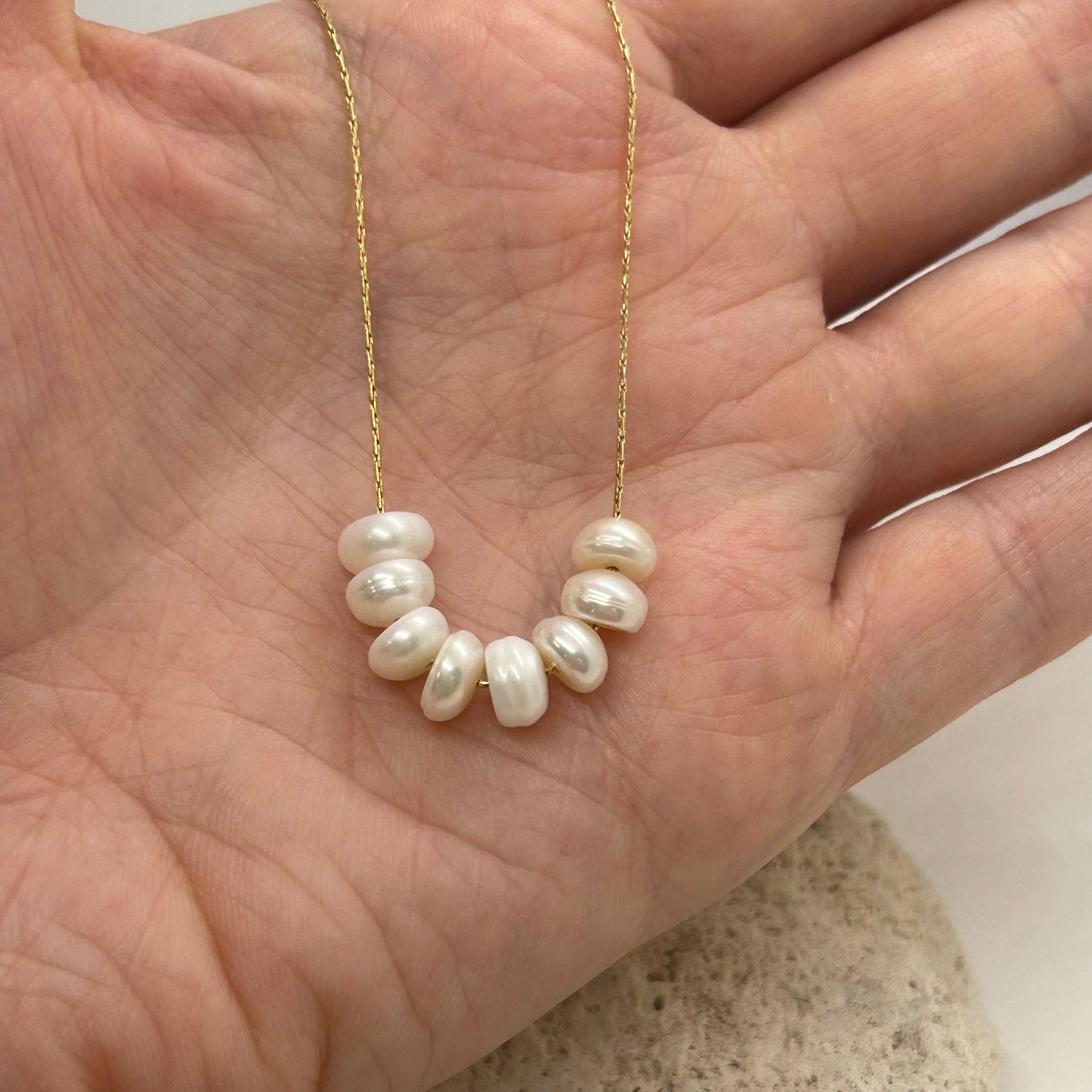 Dainty Pearl Strand Necklace