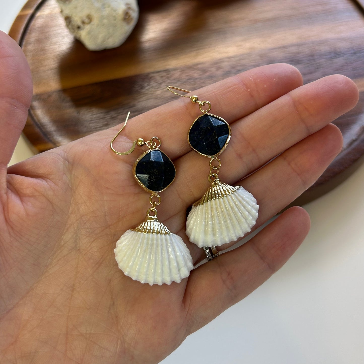 Shell & Stone Mermaid Earrings