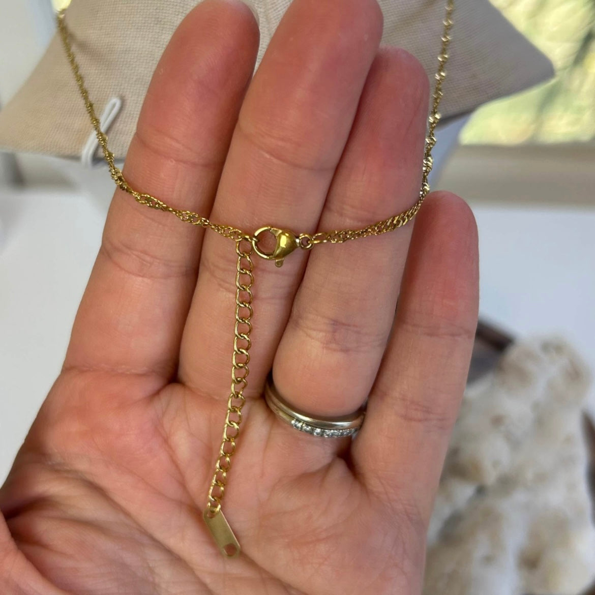 Cone Shell Pearl Inlay Pendant Necklace