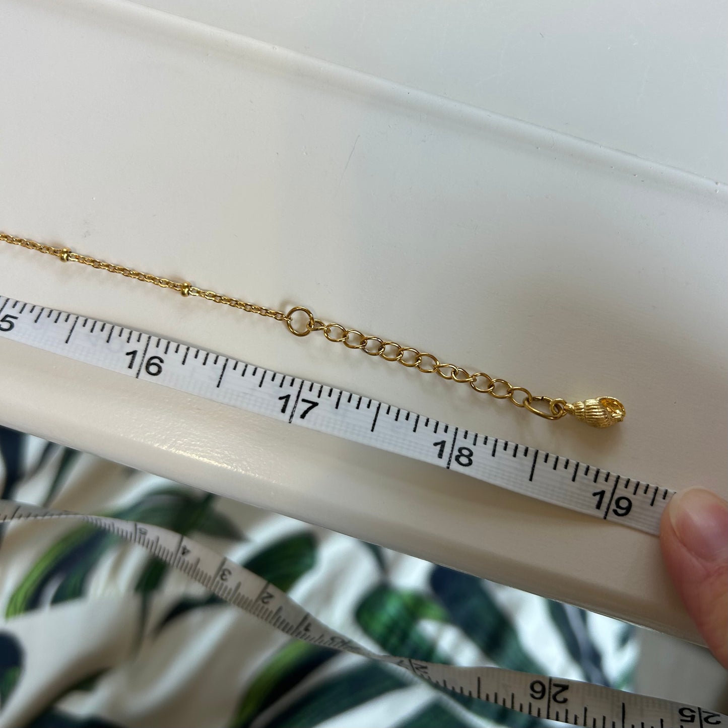 Pearl Drop Hebrew Cone Shell Necklace