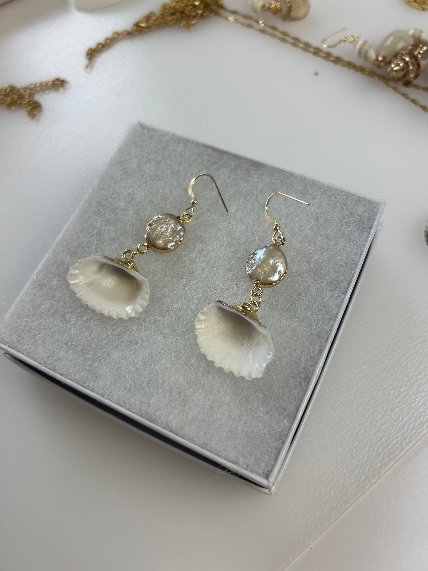 Mermaid Island Mother of Pearl Earrings