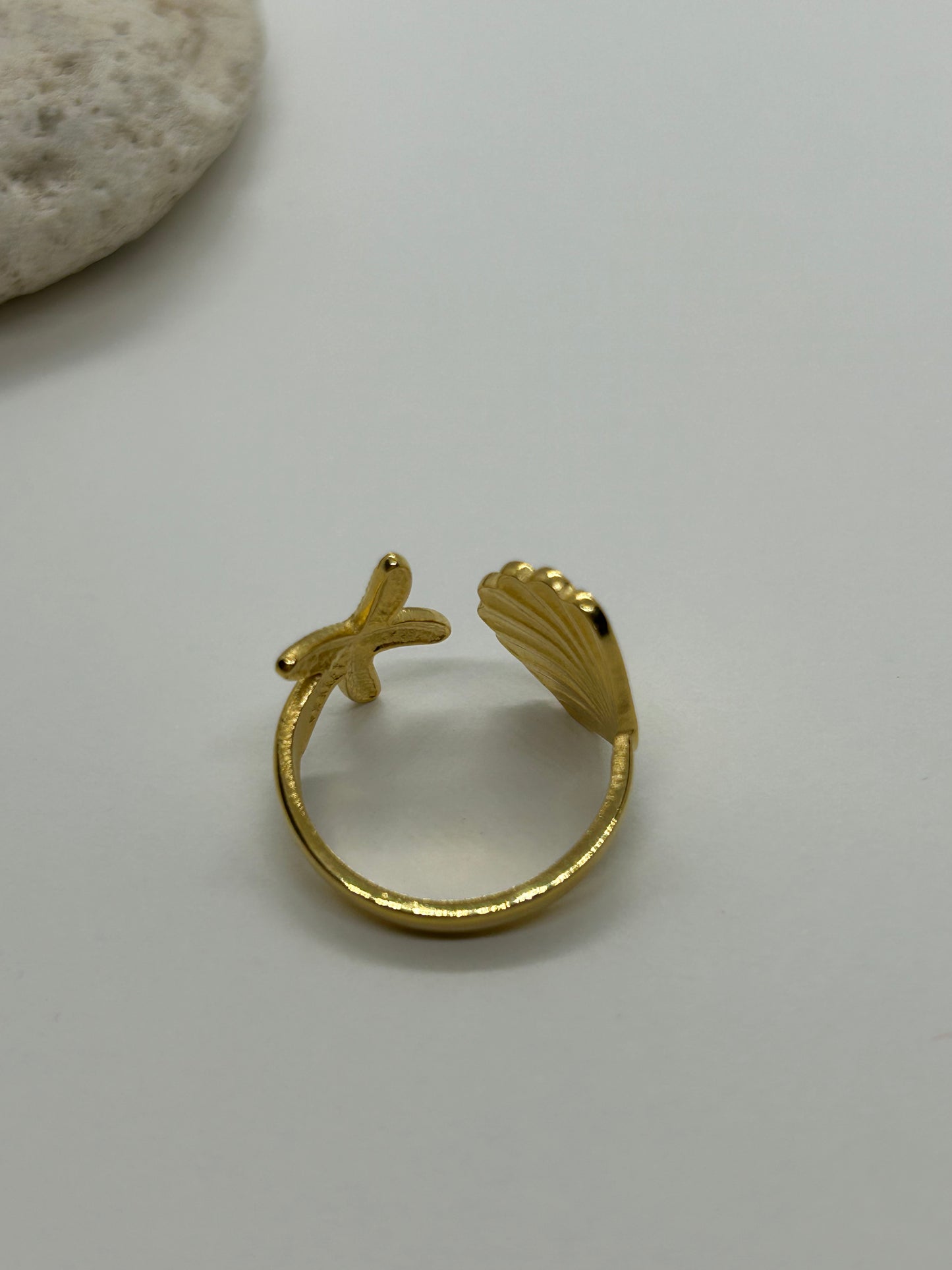 Starfish Shell Open Ring